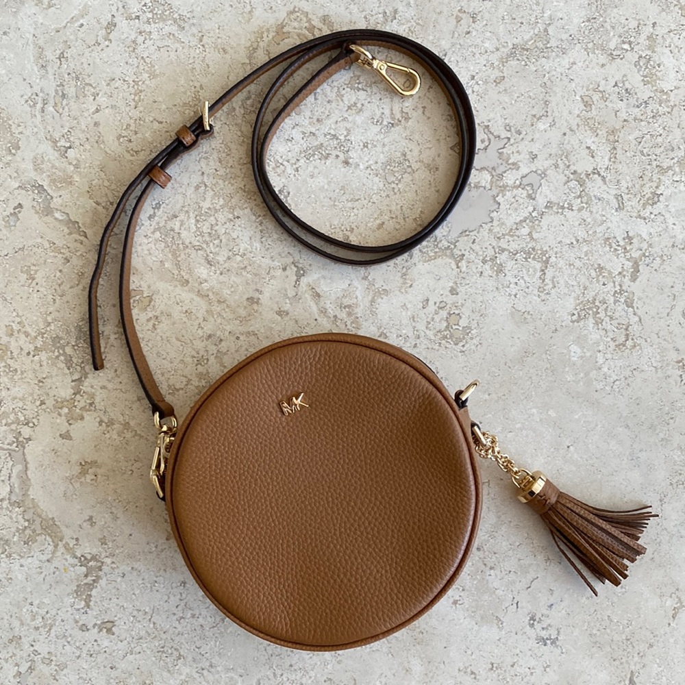Michael Kors Canteen Crossbody, Acorn Leather